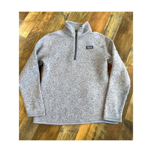 Patagonia Girls Better Sweater 1/4 Quarter Zip Smokey Violet Sz Medium Size 10